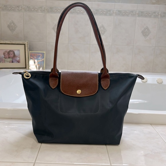 Longchamp Navy and Brown Tote Bag - Picture 1 of 14